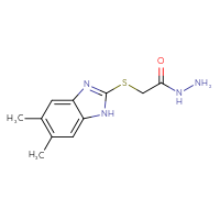 Chemical structure of 2-[(5,6-dimethyl-1H-1,3-benzodiazol-2-yl)sulfanyl]acetohydrazide - CSSB00020600272