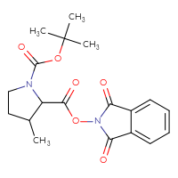 Chemical structure of 1-tert-butyl 2-(1,3-dioxo-2,3-dihydro-1H-isoindol-2-yl) 3-methylpyrrolidine-1,2-dicarboxylate - CSSB00116214652