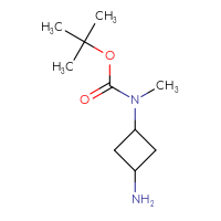 Chemical structure of tert-butyl N-(3-aminocyclobutyl)-N-methylcarbamate - CSSB00010742874