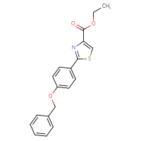 Chemical structure of ethyl 2-[4-(benzyloxy)phenyl]-1,3-thiazole-4-carboxylate - CSSB00006007906