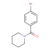 Chemical structure of 1-(4-bromobenzoyl)piperidine - CSSB00000152730
