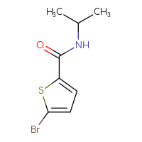 Chemical structure of 5-bromo-N-(propan-2-yl)thiophene-2-carboxamide - CSSB00000152625