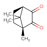 Chemical structure of (1R,4R)-1,7,7-trimethylbicyclo[2.2.1]heptane-2,3-dione - CSSB00160471164