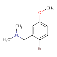 Chemical structure of [(2-bromo-5-methoxyphenyl)methyl]dimethylamine - CSSB00000727244