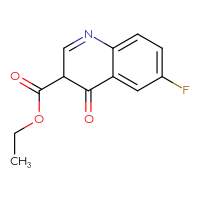 Chemical structure of ethyl 6-fluoro-4-oxo-3,4-dihydroquinoline-3-carboxylate - CSSB21509664079