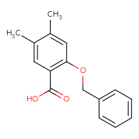 Chemical structure of 2-(benzyloxy)-4,5-dimethylbenzoic acid - CSSB00025726362