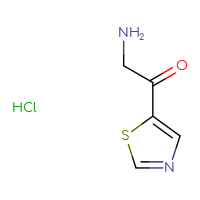 Chemical structure of 2-amino-1-(1,3-thiazol-5-yl)ethan-1-one hydrochloride - CSSB00025791465