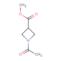 Chemical structure of methyl 1-acetylazetidine-3-carboxylate - CSSB00010280432