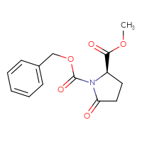 Chemical structure of 1-benzyl 2-methyl (2R)-5-oxopyrrolidine-1,2-dicarboxylate - CSSB00016053374