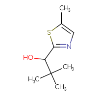 Chemical structure of 2,2-dimethyl-1-(5-methyl-1,3-thiazol-2-yl)propan-1-ol - CSSB00015923572