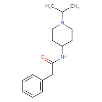 Chemical structure of 2-phenyl-N-[1-(propan-2-yl)piperidin-4-yl]acetamide - CSSB00046246312