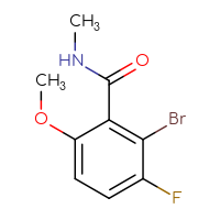 Chemical structure of 2-bromo-3-fluoro-6-methoxy-N-methylbenzamide - CSSB09890597457