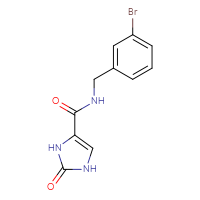 Chemical structure of N-[(3-bromophenyl)methyl]-2-oxo-2,3-dihydro-1H-imidazole-4-carboxamide - CSSB00005520473