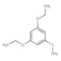Chemical structure of 1,3-diethoxy-5-(methylsulfanyl)benzene - CSSB15016003628