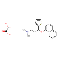 Chemical structure of dimethyl[3-(naphthalen-1-yloxy)-3-(thiophen-2-yl)propyl]amine; oxalic acid - CSSB00102523001