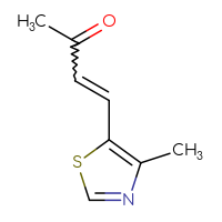 Chemical structure of 4-(4-methyl-1,3-thiazol-5-yl)but-3-en-2-one - CSSB00103042707
