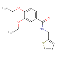 Chemical structure of 3,4-diethoxy-N-[(thiophen-2-yl)methyl]benzamide - CSSB00027754127