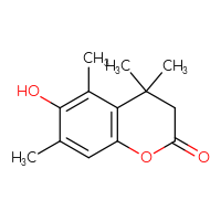 Chemical structure of 6-hydroxy-4,4,5,7-tetramethyl-3,4-dihydro-2H-1-benzopyran-2-one - CSSB00010985543