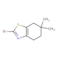 Chemical structure of 2-bromo-6,6-dimethyl-4,5,6,7-tetrahydro-1,3-benzothiazole - CSSB00012771861