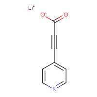 Chemical structure of lithium(1+) 3-(pyridin-4-yl)prop-2-ynoate - CSSB21408707669