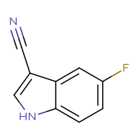 Chemical structure of 5-fluoro-1H-indole-3-carbonitrile - CSSB00011998100