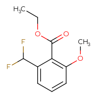Chemical structure of ethyl 2-(difluoromethyl)-6-methoxybenzoate - CSSB00037949425