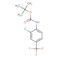 Chemical structure of tert-butyl N-[2-chloro-4-(trifluoromethyl)phenyl]carbamate - CSSB00012223888