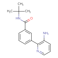 Chemical structure of 3-(3-aminopyridin-2-yl)-N-tert-butylbenzamide - CSSB14480298422