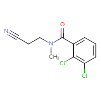 Chemical structure of 2,3-dichloro-N-(2-cyanoethyl)-N-methylbenzamide - CSSB00000263356