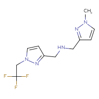 Chemical structure of [(1-methyl-1H-pyrazol-3-yl)methyl]({[1-(2,2,2-trifluoroethyl)-1H-pyrazol-3-yl]methyl})amine - CSSB00025812666