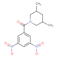 Chemical structure of 1-(3,5-dinitrobenzoyl)-3,5-dimethylpiperidine - CSSB00104561551