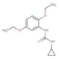Chemical structure of 3-cyclopropyl-1-(2,5-diethoxyphenyl)thiourea - CSSB00055817747