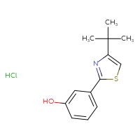 Chemical structure of 3-(4-tert-butyl-1,3-thiazol-2-yl)phenol hydrochloride - CSSB00000759296