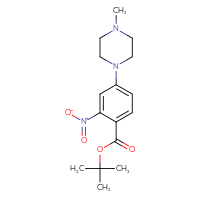 Chemical structure of tert-butyl 4-(4-methylpiperazin-1-yl)-2-nitrobenzoate - CSSB00032749034