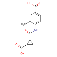 Chemical structure of 4-(2-carboxycyclopropaneamido)-3-methylbenzoic acid - CSSB00007820798