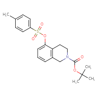 Chemical structure of tert-butyl 5-[(4-methylbenzenesulfonyl)oxy]-1,2,3,4-tetrahydroisoquinoline-2-carboxylate - CSSB00561226539