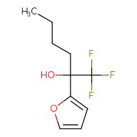 Chemical structure of 1,1,1-trifluoro-2-(furan-2-yl)hexan-2-ol - CSSB20844394996