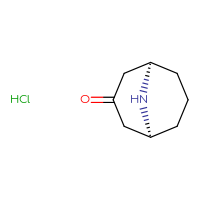Chemical structure of (1R,5S)-9-azabicyclo[3.3.1]nonan-3-one hydrochloride - CSSB00132305375