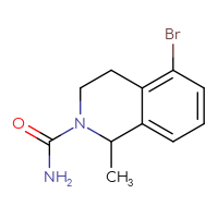 Chemical structure of 5-bromo-1-methyl-1,2,3,4-tetrahydroisoquinoline-2-carboxamide - CSSB00135482966