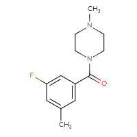 Chemical structure of 1-(3-fluoro-5-methylbenzoyl)-4-methylpiperazine - CSSB00001382353