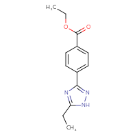 Chemical structure of ethyl 4-(5-ethyl-1H-1,2,4-triazol-3-yl)benzoate - CSSB02000322983
