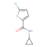 Chemical structure of 5-chloro-N-cyclopropylthiophene-2-carboxamide - CSSB00000160646