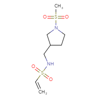 Chemical structure of N-[(1-methanesulfonylpyrrolidin-3-yl)methyl]ethene-1-sulfonamide - CSSB02138435970