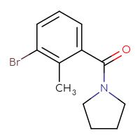Chemical structure of 1-(3-bromo-2-methylbenzoyl)pyrrolidine - CSSB00012298211