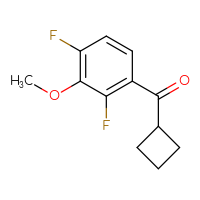 Chemical structure of cyclobutyl(2,4-difluoro-3-methoxyphenyl)methanone - CSSB03444969587