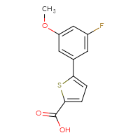 Chemical structure of 5-(3-fluoro-5-methoxyphenyl)thiophene-2-carboxylic acid - CSSB00017768409