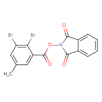 Chemical structure of 1,3-dioxo-2,3-dihydro-1H-isoindol-2-yl 2,3-dibromo-5-methylbenzoate - CSSB17484212411