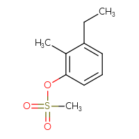 Chemical structure of 3-ethyl-2-methylphenyl methanesulfonate - CSSB09890652921