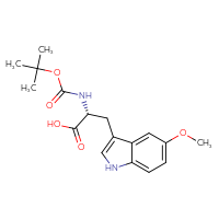 Chemical structure of (2R)-2-{[(tert-butoxy)carbonyl]amino}-3-(5-methoxy-1H-indol-3-yl)propanoic acid - CSSB00102640157