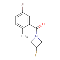Chemical structure of 1-(5-bromo-2-methylbenzoyl)-3-fluoroazetidine - CSSB00086761828